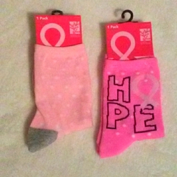NWT Breast Cancer Awareness Crew Socks Bundle - Picture 2 of 6